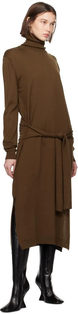 Lemaire Brown Trompe L'Oeil Midi Dress 4
