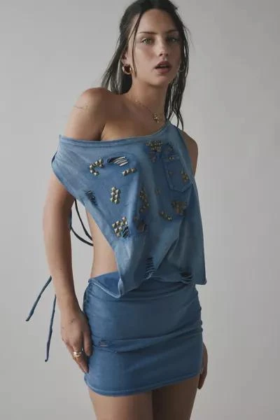 Jaded London Jaded London Route 66 Studded Backless Mini Dress 3