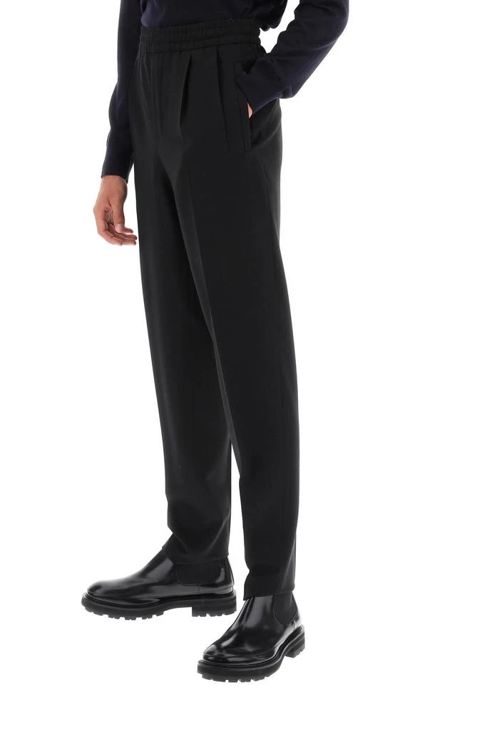 ZEGNA jogger fit wool blend trousers 4