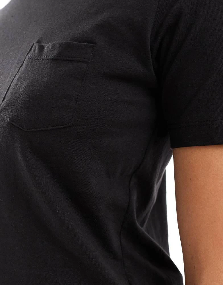 Brave Soul Brave Soul cotton rich short sleeve t-shirt with pocket detail in black 3