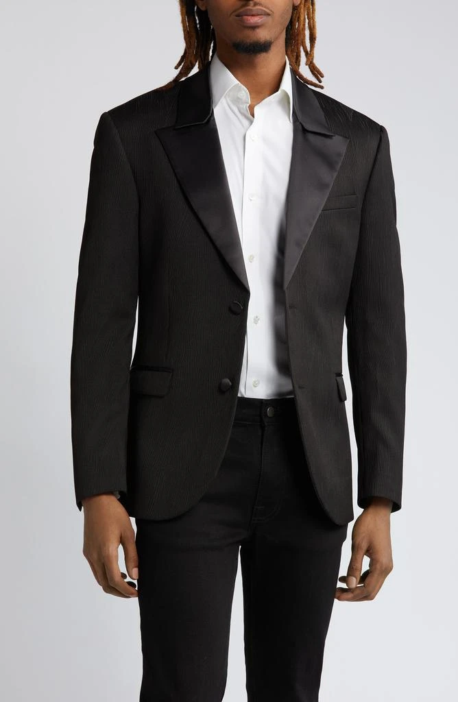 Topman Slim Fit Jacquard Suit Jacket 1