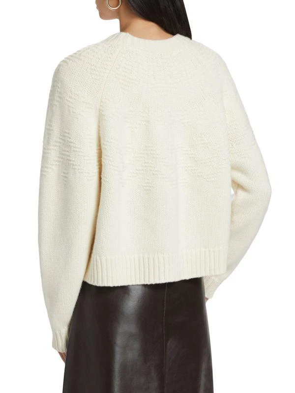 Vince Textured Raglan Wool Fair Isle Sweater 2
