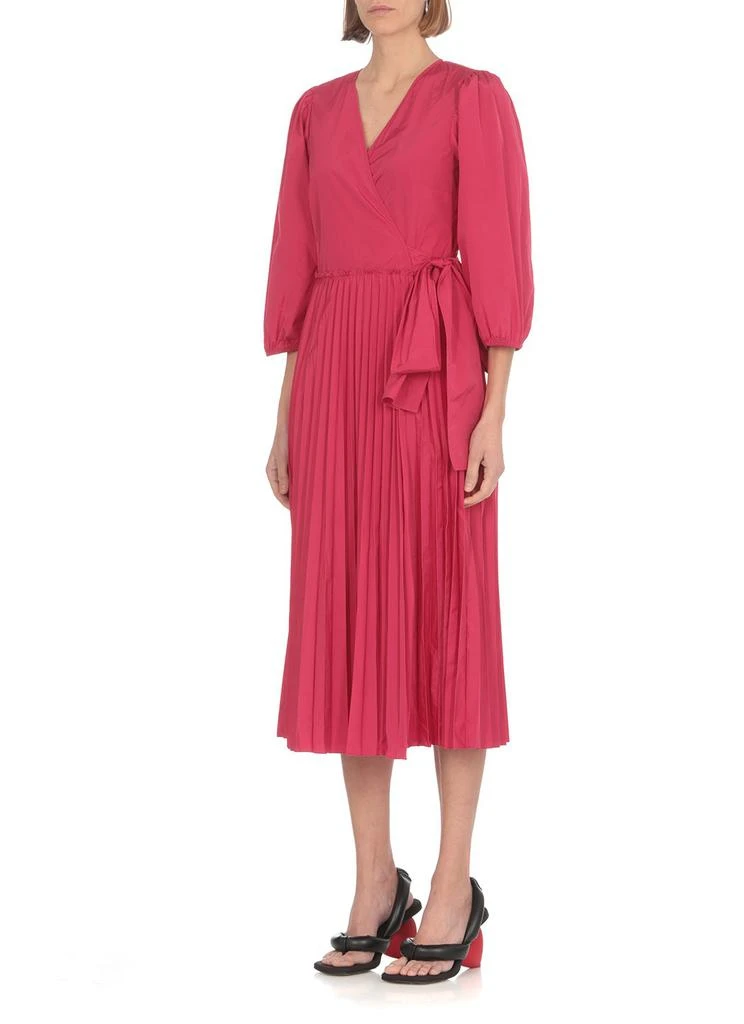 RED Valentino REDValentino Bow Detailed V-Neck Midi Dress 4