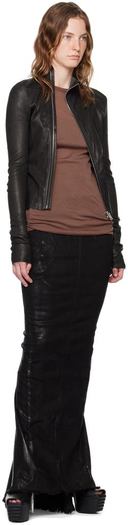 【関税込み】Rick Owens ブラウン Porterville リブ 長袖Tシャツ Rick Owens Brown Porterville Rib Long Sleeve T-Shirt - T