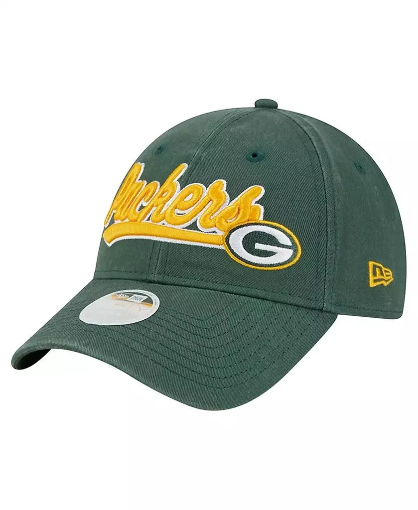 New Era Women's Green Green Bay Packers Cheer 9FORTY Adjustable Hat 1