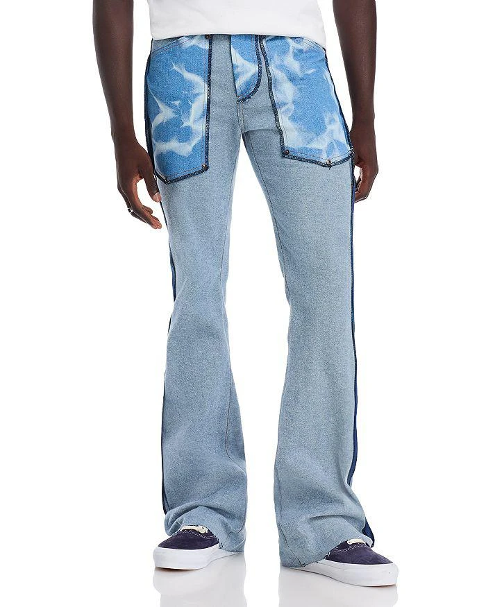 MONFRÈRE Flare Jeans in Bleached Indigo 1