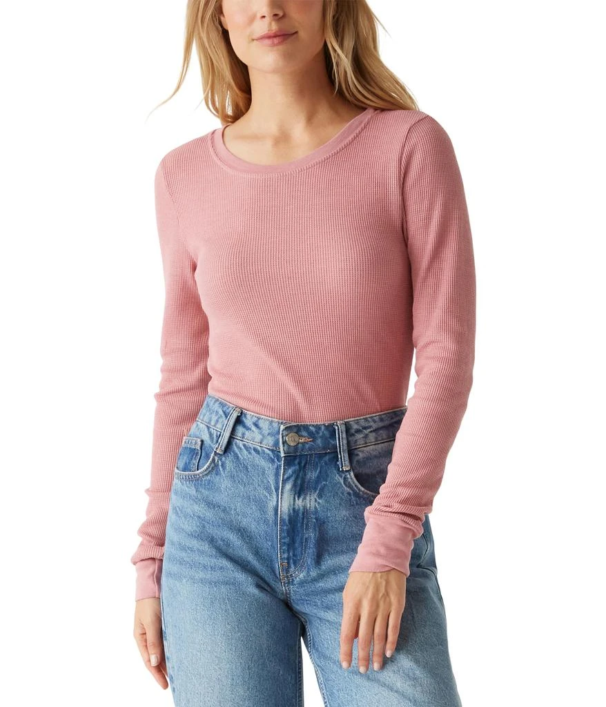 Michael Stars Thermal Juliet Crew Neck Top 1