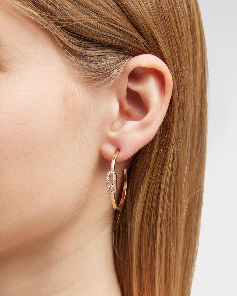 Messika Move Uno 18K Rose Gold Small Hoop Earrings