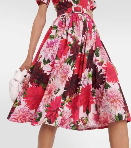 Oscar de la Renta Scoop-neck floral midi dress 5