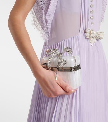 Self Portrait Pearl Bow vanity bag