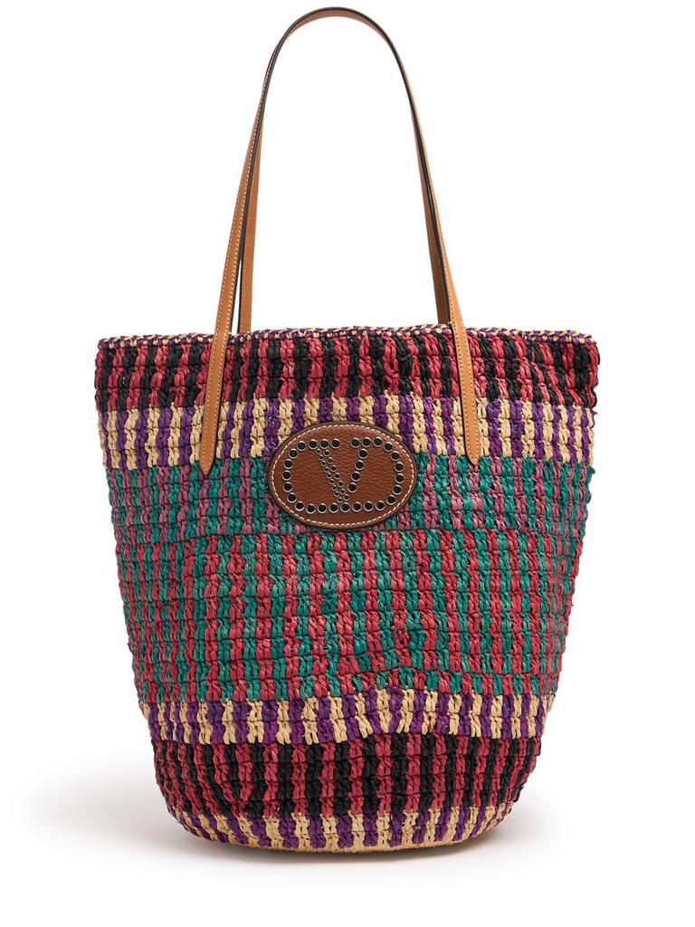 トートバッグ Valentino Garavani Small Bicolor Tote With Mixed Handles Valentino small bicolor tote with mixed handles - Tote Bags