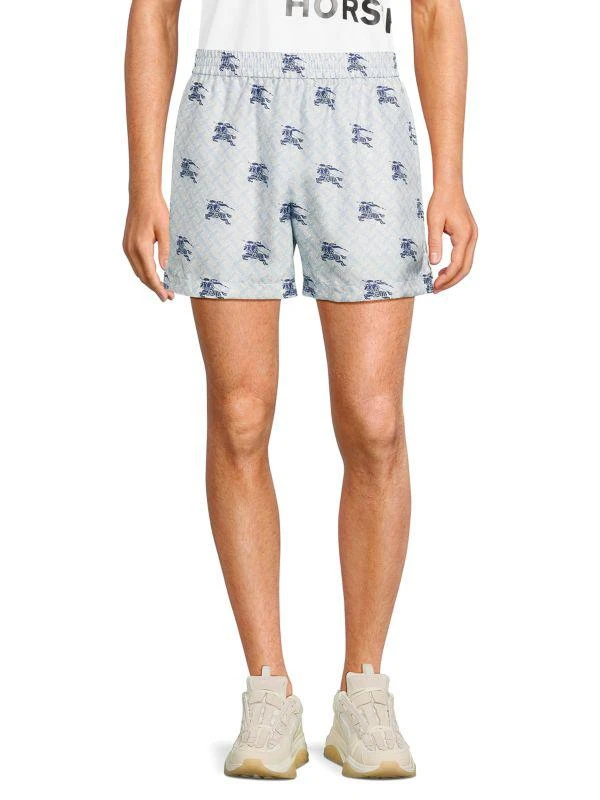 Burberry Monogram Print Silk Shorts 1