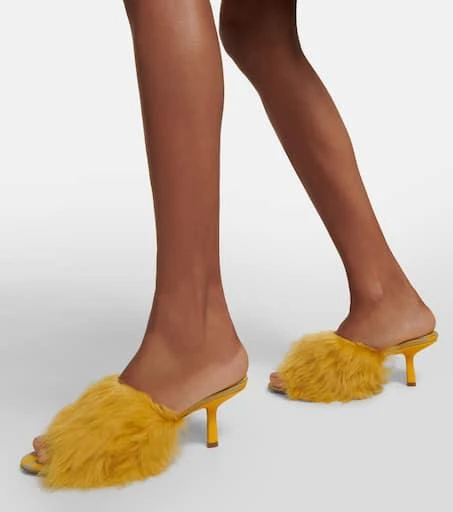 Burberry Jackie shearling and leather mules 3