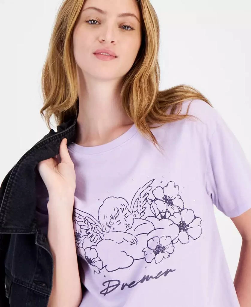 Love Tribe Juniors' Cherub Dreamer Cotton Crewneck Tee 3