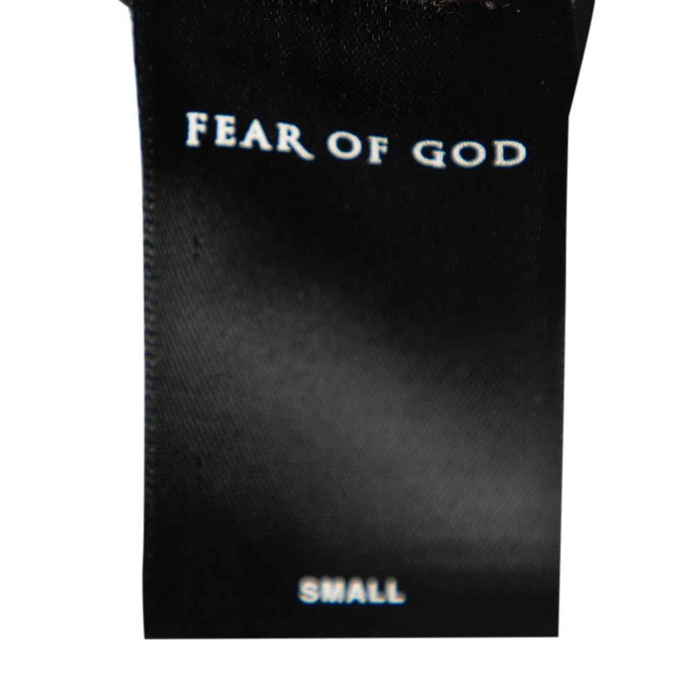 Fear of god Fear of God Black Synthetic Logo Print Long Sleeved Mesh-Jersey T-Shirt S 6