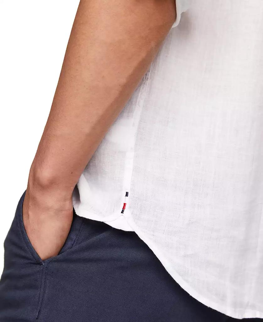 Tommy Hilfiger Men's Pigment-Dyed Linen Button-Down Long Sleeve Shirt