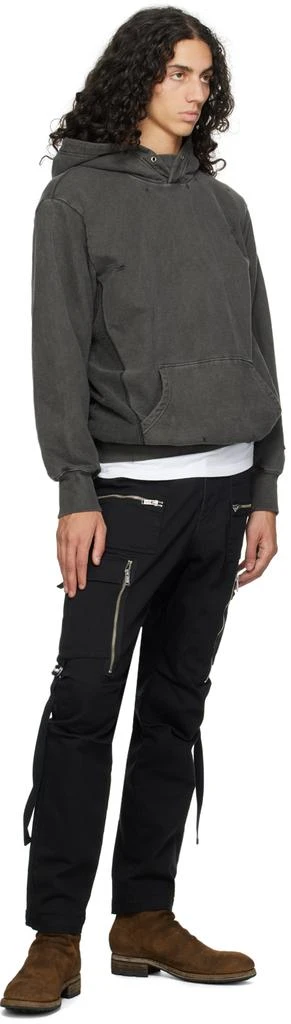 UNDERCOVER Black Zip Cargo Pants 4