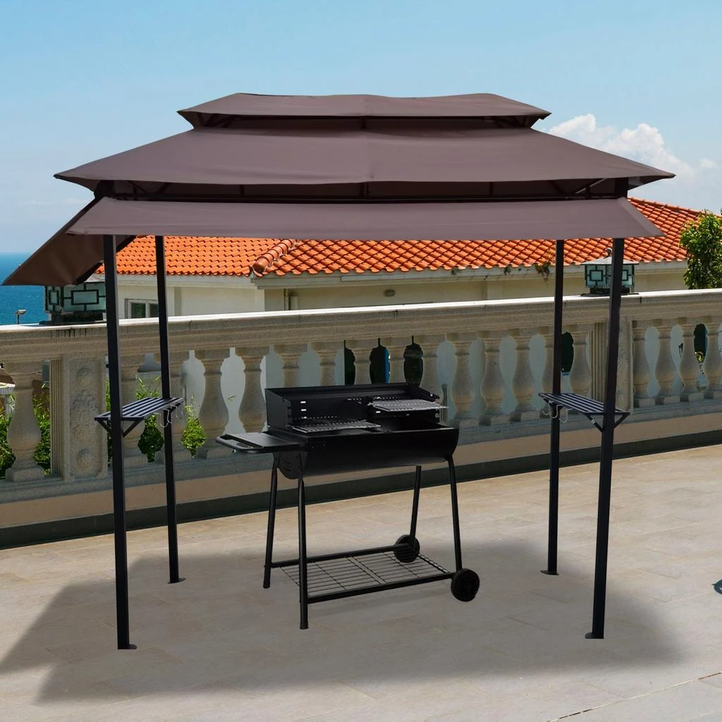 Streamdale Furniture Streamdale 8
x4
 Patio Gazebo with Canopy and Bar Counter