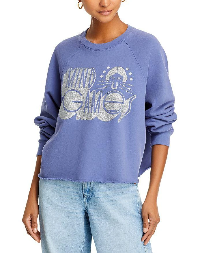 MOTHER Cotton The Boost Cut Off Sweatshirt 1
