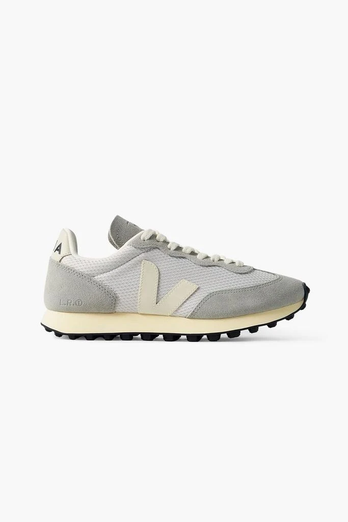 Veja Rio Branco leather-trimmed suede and Alveomesh sneakers 1