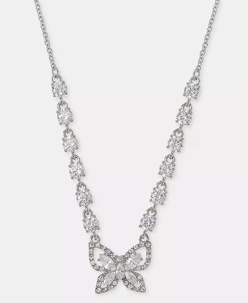 MARCHESA Cubic Zirconia Butterfly Pendant Necklace, 16" + 3" extender
