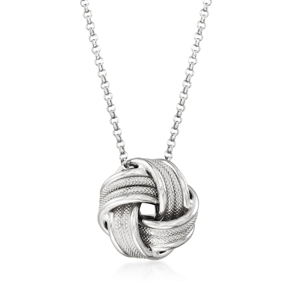 Ross-Simons Italian Sterling Silver Love Knot Necklace 1