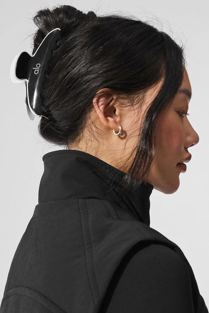 Alo Outline Claw Clip - Macadamia/Black