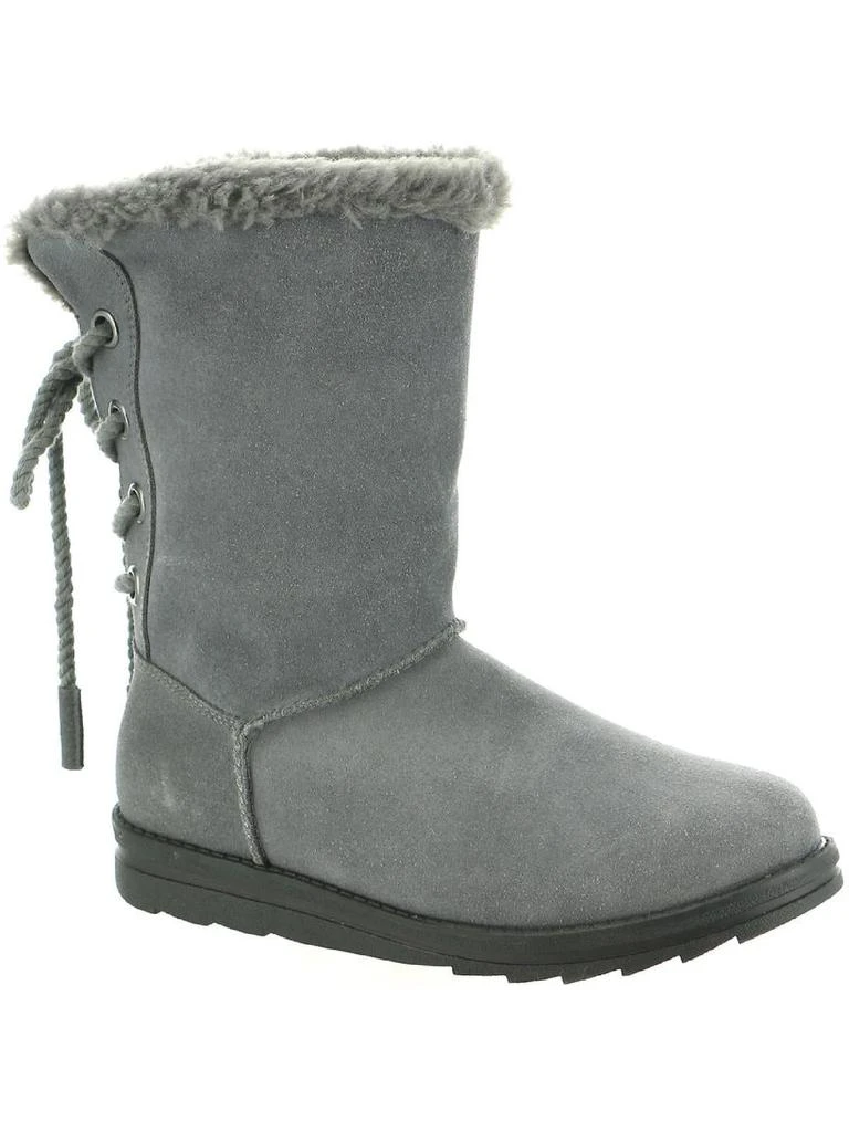 MUK LUKS Ziggy Rodeo Womens Suede Faux Fur Lined Mid-Calf Boots 1