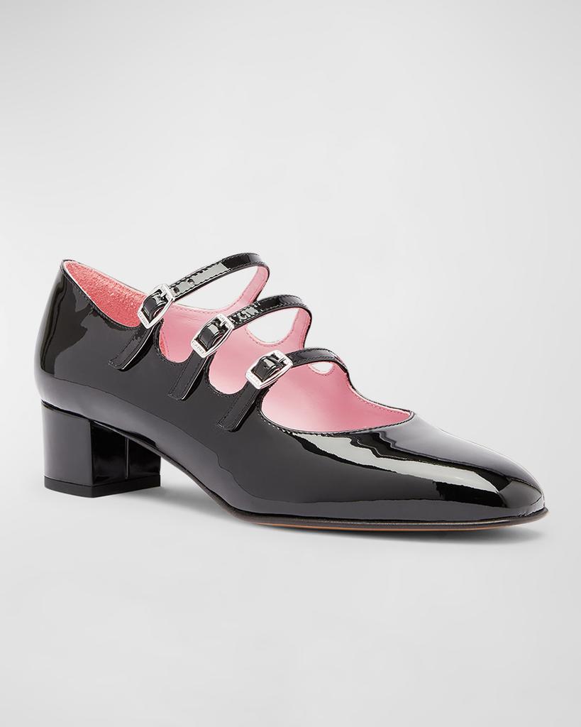 CAREL Kina Patent Mary Jane Trio Pumps