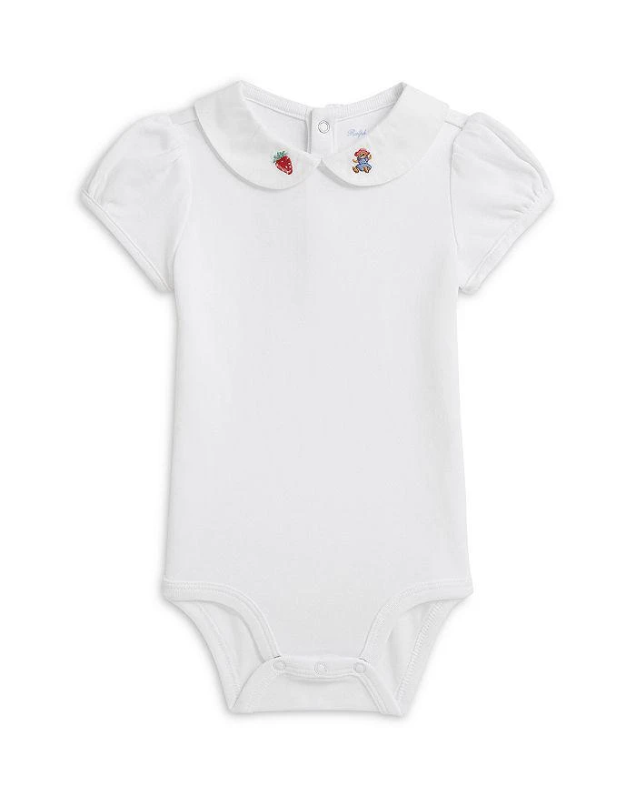 Ralph Lauren Polo Girls
 Embroidered Collar Cotton Bodysuit - Baby