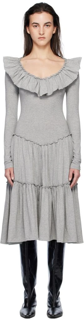 Paloma Wool Gray Carita Midi Dress 1