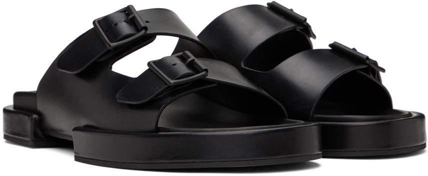 【関税込み】Block Henri Sandals - Ann Demeulemeester - Black ANN DEMEULEMEESTER Black Henri Sandals - Sandals - BeyondStyle