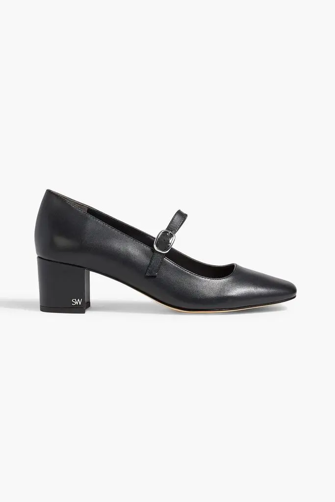 Stuart Weitzman Louise leather Mary Jane pumps