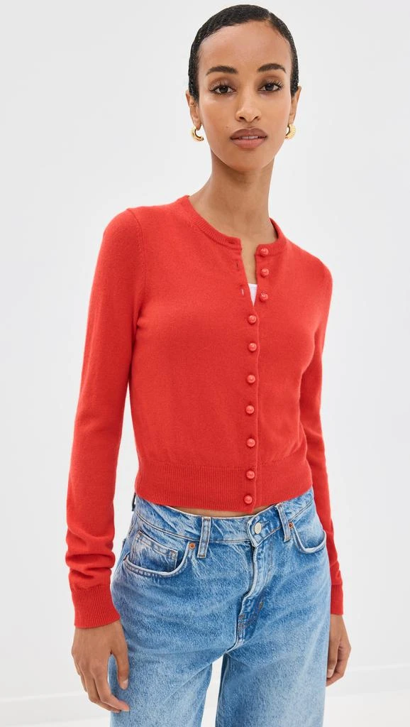 Reformation Caspia Cashmere Cropped Cardigan 6