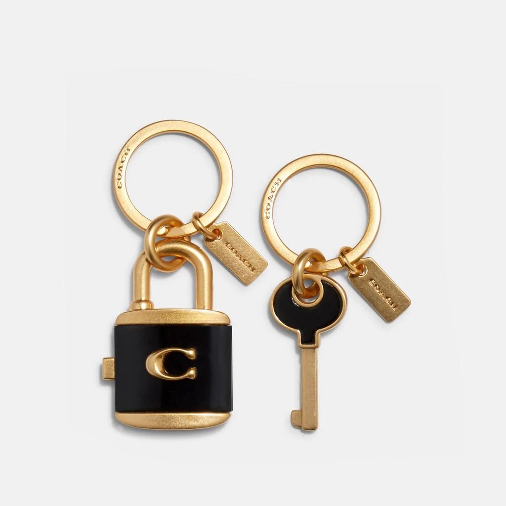 Coach Lock And Key Bag Charm Key Ring 1