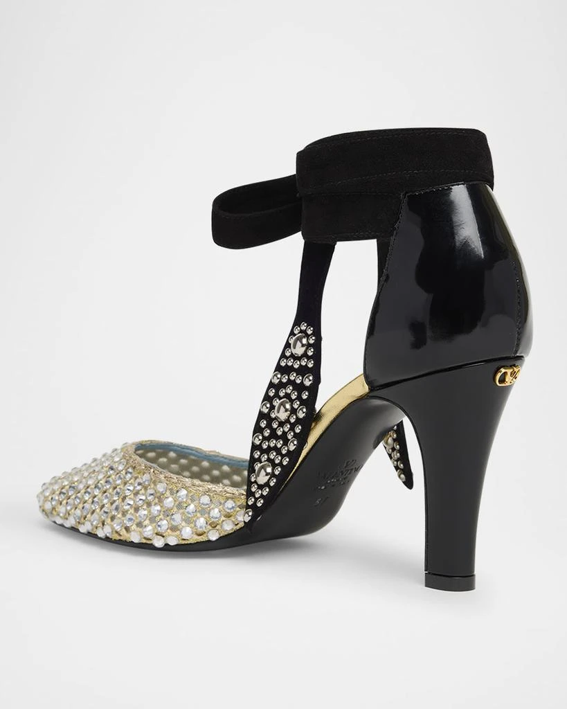 Valentino Crystal Foliage Mesh Pumps 4