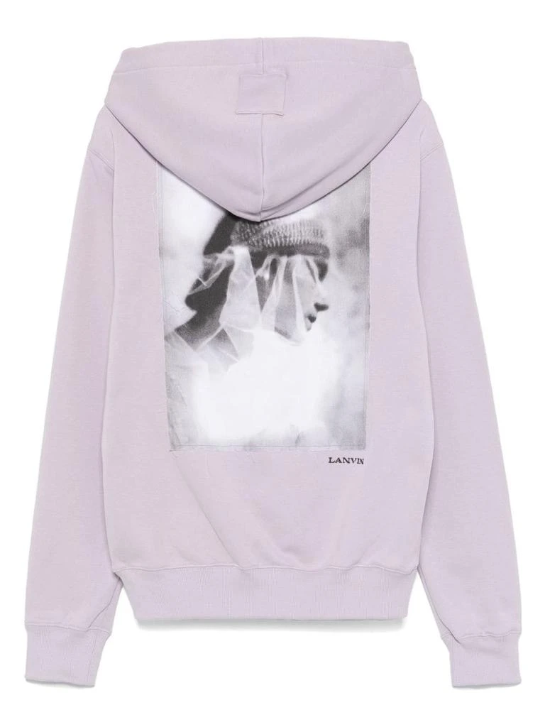 Lanvin Light Purple Cotton Jersey Hoodie 2