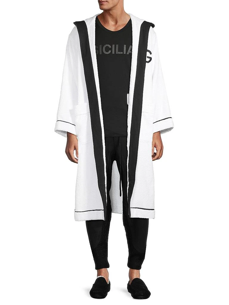 Dolce 
Gabbana Logo Embroidered Bathrobe 2