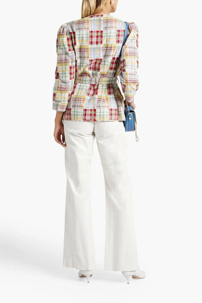 Cinq à Sept Triss quilted checked cotton jacket 3