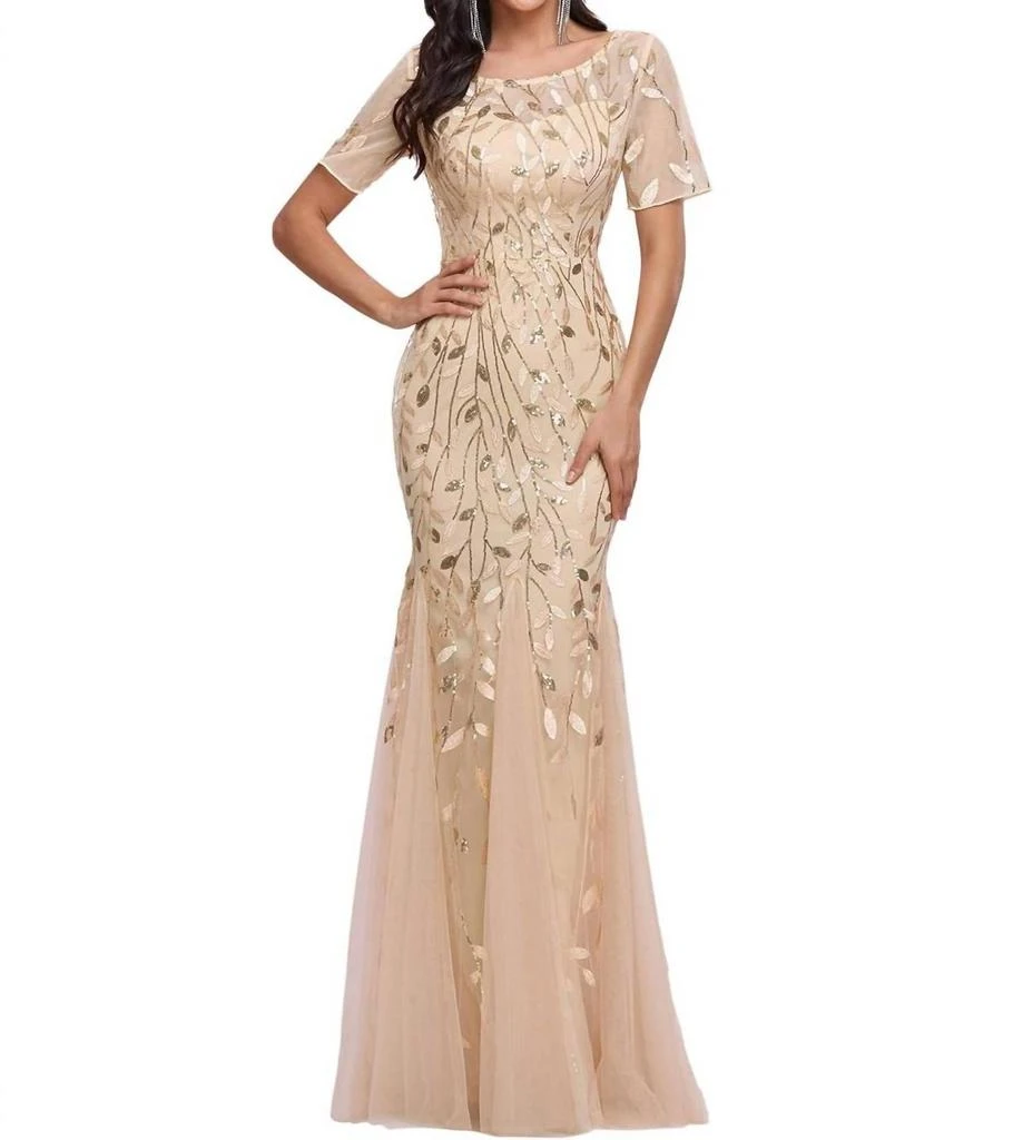 green emerald velvet dress Ladivine CD729 Elegantly Fitted Evening Gown – Mia Bella Couture