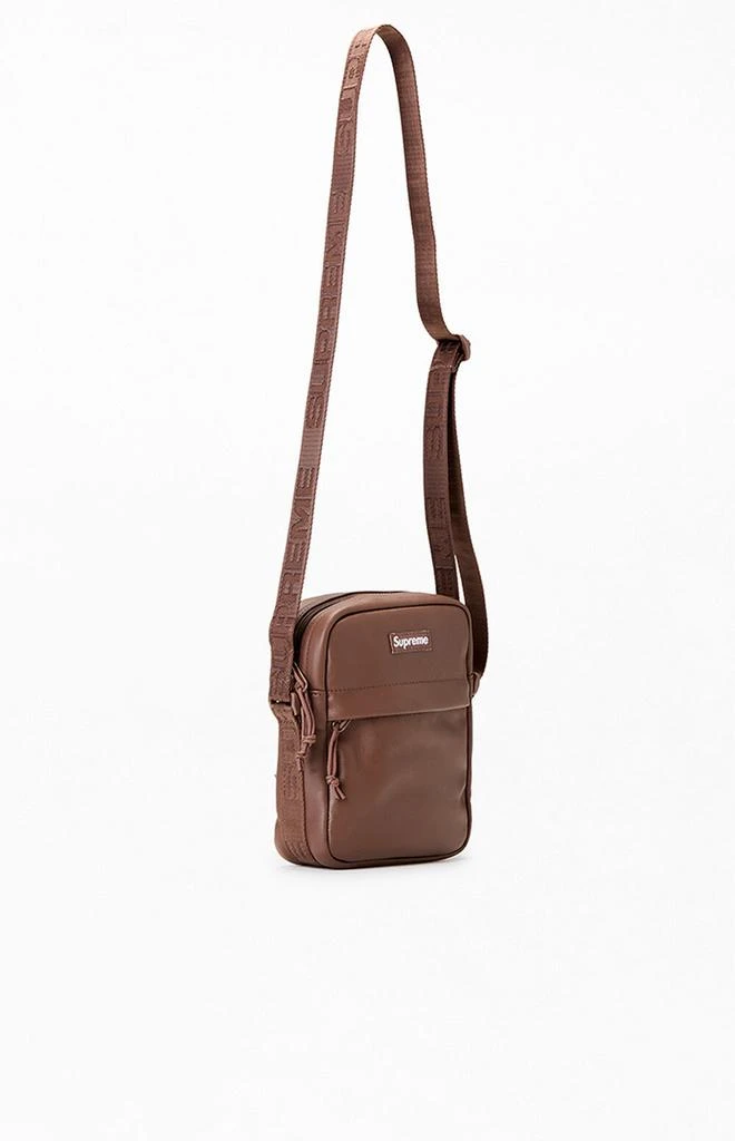 Supreme Brown Leather Shoulder Bag 2