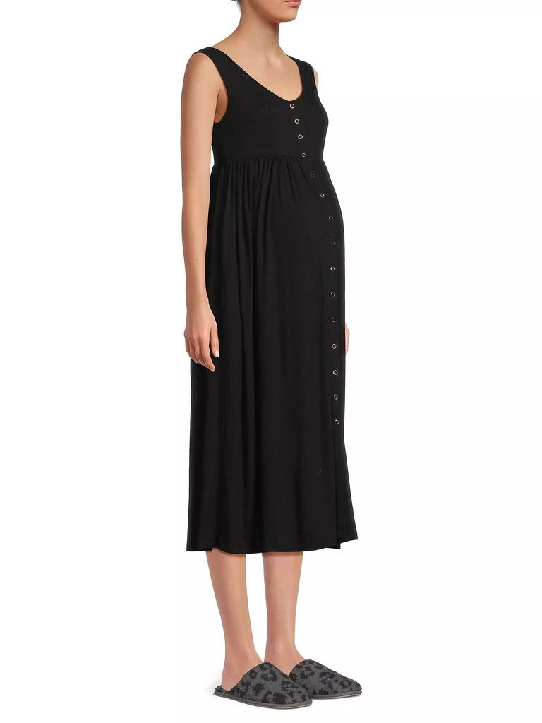 Nom Maternity Rib-Knit Henley Dress 4