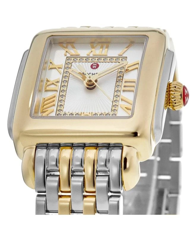 Michele Michele Deco Madison Silver Diamond Dial Two Tone Bracelet Women's Watch MWW06G000013 2