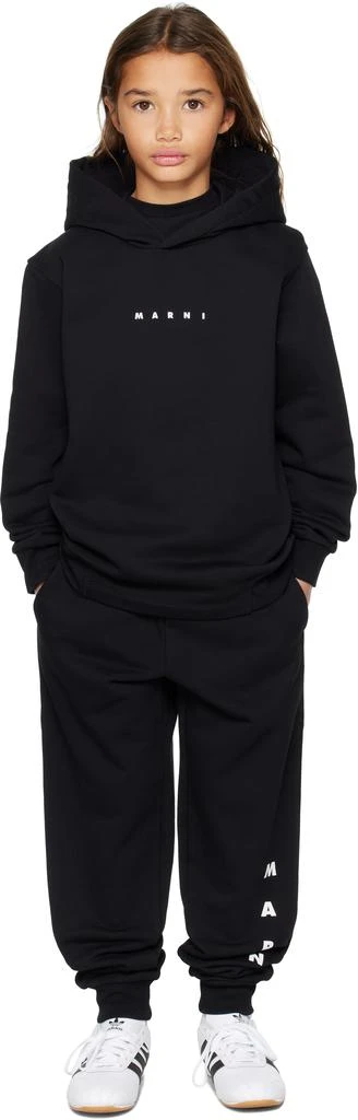 Marni Kids Black Cotton Hoodie 4