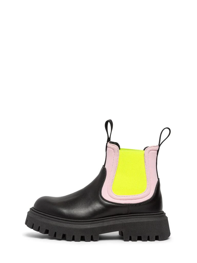 MARNI JUNIOR Leather & Poly Boots W/logo 1