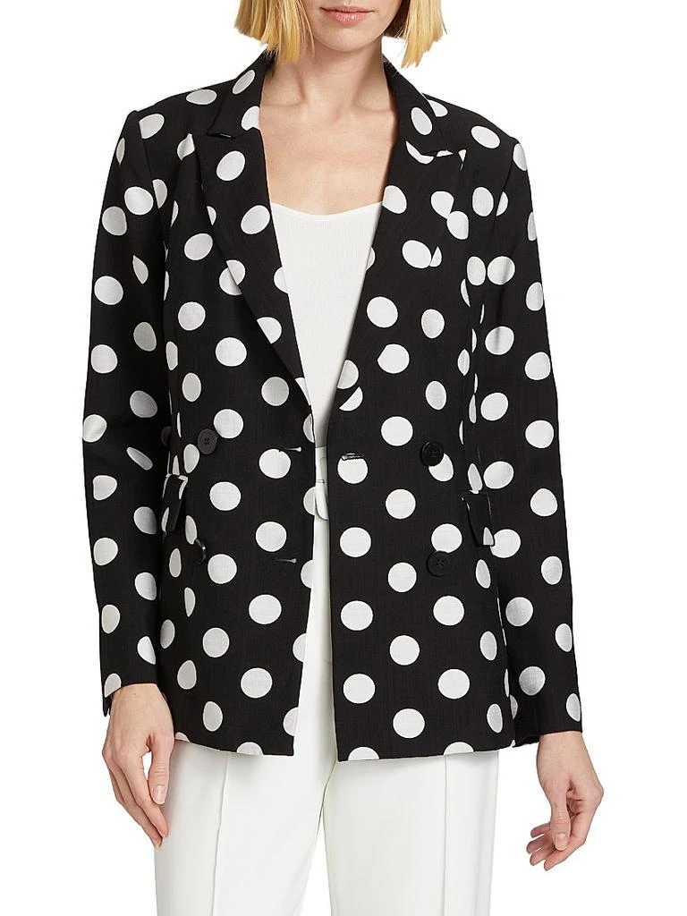 Tahari The Jace Polka Dot Double-Breasted Blazer 3