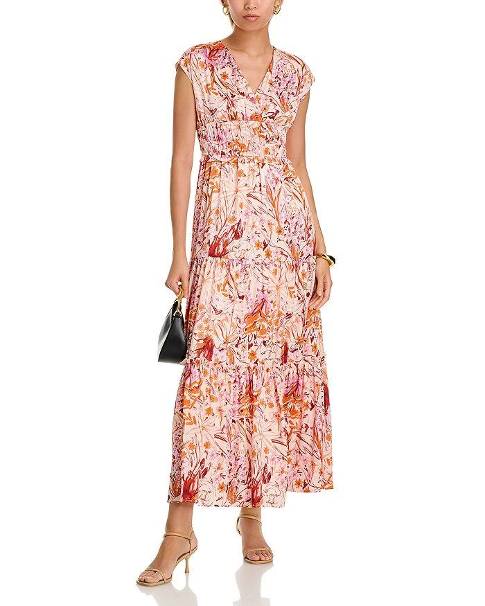 Gracia Floral V Neck Maxi Dress 3