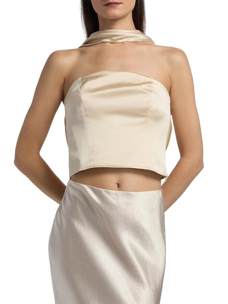 Reformation Sallie Draped Silk Top