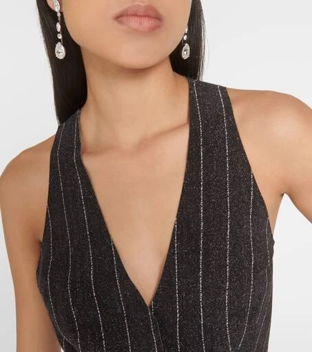 Norma Kamali Chalk stripe racerback vest 5