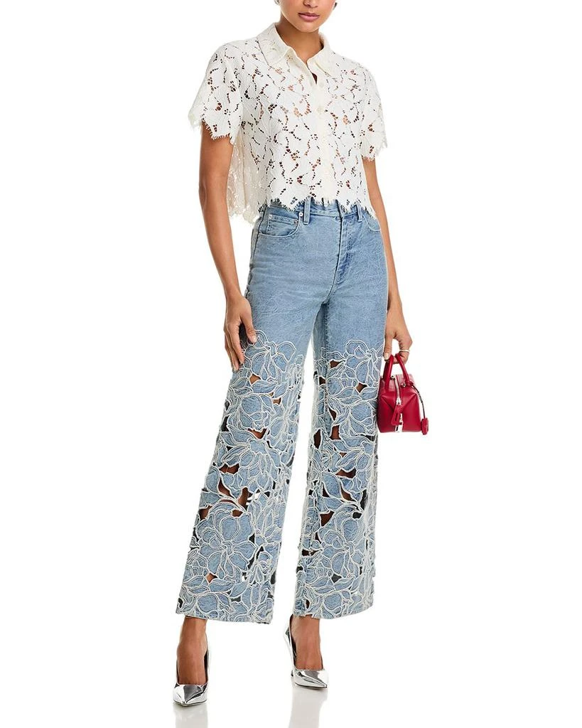 SIMKHAI Betty High Rise Straight Leg Jeans in Boca 2